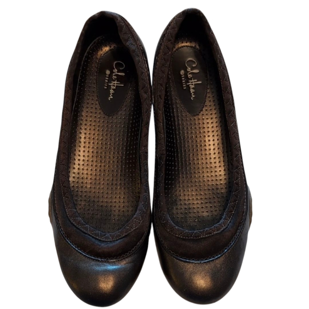 Cole Haan Brown Leather Loafers Featuring Nike Air Comfort Size 8.5